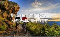 梦见算命：给别人算命，计划会成功是什么意思